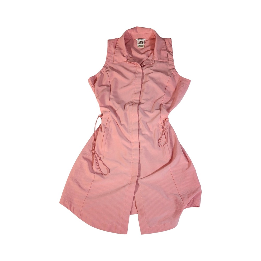 Avalanche Outdoor Supply Company Pink Sleeveless‎ Collared Button Front Dress XL